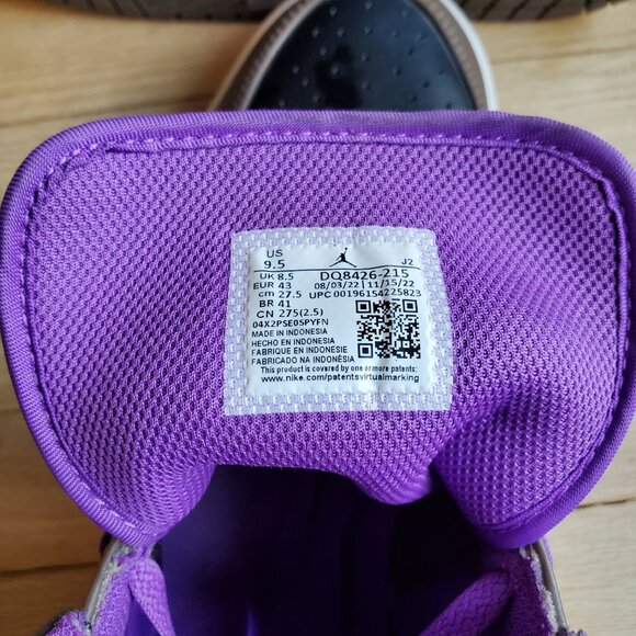 Nike Air Jordan 1 Mid "Purple Mocha" Palomino - Sz 9.5 (DQ8426-215) - Picture 6 of 6